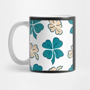 Green Lucky Clover Shamrock Pattern Mug